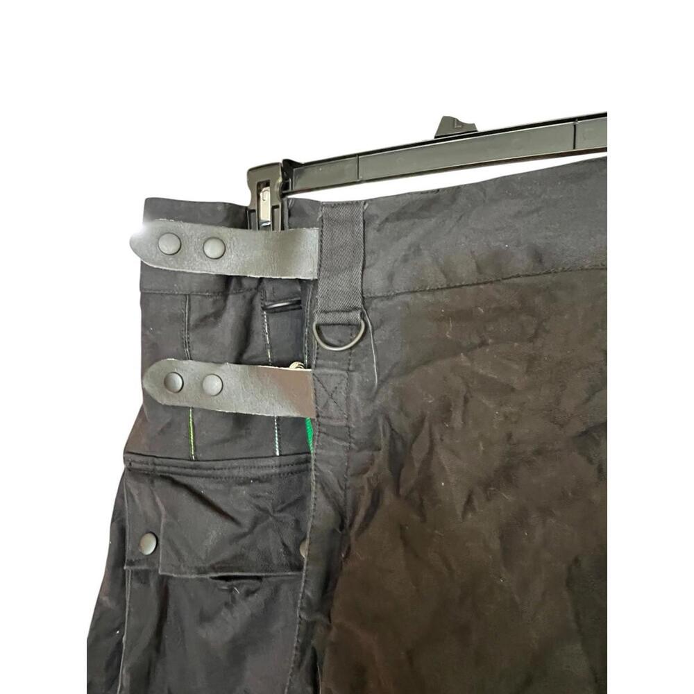 Black Utility Kilt with Green Tartan Pleats‎ Cargo Pockets Adjustable Men’s 42 - Picture 5 of 12